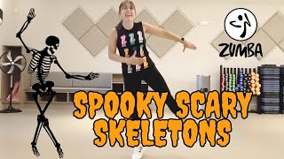 Spooky Scary Skeletons Remix  by Andrew Gold  || Halloween Zumba Choreography