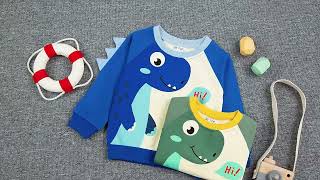 Dinosaur sweatshirt/trøje til drenge(1-8år)#kidswear #kidssweaterdesign #sweatshirt