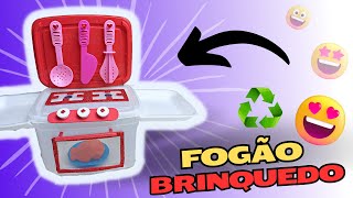 Como Fazer FOGÃO DE BRINQUEDO usando Pote de Sorvete #brinquedoreciclavel @Juhlilas