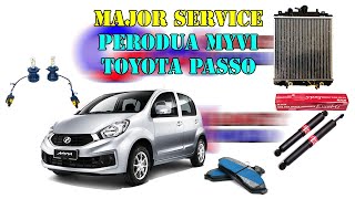 Service radiator, break and absorber Toyota Passo ASMR