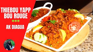 THIEBOU YAPP BOU ROUGE (AK DIAGUA)|| Simple and Delicious Recipe