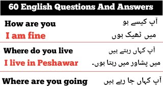 60 General English Questions And Answers for Speaking English || English Question and Answ