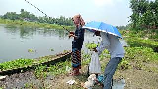 Fishing with a bow is a test of patience।। amazing fishing।। village fishing