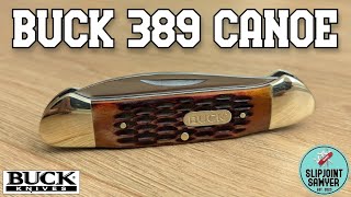 Buck 389 Canoe Brown Jigged Bone Traditional Pocket Knife - Walmart Exclusive