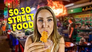 $5 Night Market STREET FOOD Challenge In Bangkok 🇹🇭