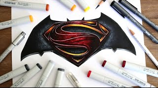 Batman v Superman drawing