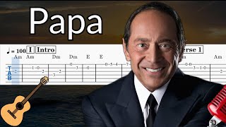 Papa (Paul Anka) - Guitar Solo Tab Easy