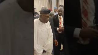 Former President Olusegun Obasanjo in Bayelsa state for the swearing-in of Governor Douye Diri