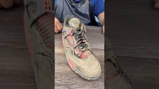 How to clean Nubuck #shoedoc #shoelada #chulada #shoecleaner #150bucks suede #nubuck #jordan4