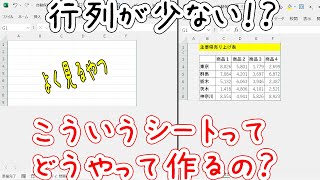 【Excel】いらない行と列をシート上から減らす方法