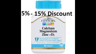 Discount - 21st Century, Calcium Magnesium Zinc + D3, 90 Tablets Review