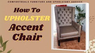 DIY Makeover: How to Upholster Modern, Tufted, Elegant Accent Chair