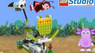 Лунтик 2016 делаем из лего пчелку милу WEDO 2 собирает пыльцу с цветка Лего студия Бровары