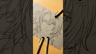 #shorts #nijisanji #vtuber #luca #luxiem #drawing Draw  vtuber manga with micron pen [292]