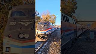 Amtrak Leaf Blowing Train! This Is One Way To Remove Leaves From The Rail Line!