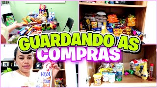 GUARDANDO E ORGANIZANDO AS COMPRAS DO MÊS • limpei tudo