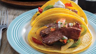 Sheet Pan Recipe—Chile Lime Steak Fajitas