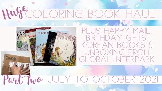 Part 2 of My Coloring Haul from July to Oct 2021 - Coloring Books & Unboxing from Global Interpark