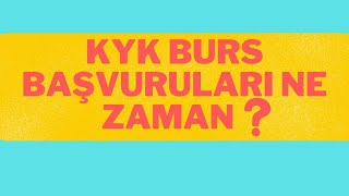 KYK BURS BAŞVURULARI NE ZAMAN  ? #yök #eğitim #kyk #burs #üniversite