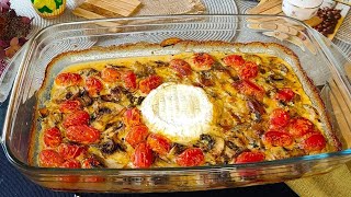 Очень вкусная сливочная паста с Камамбером из духовки за 15 минут.