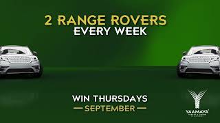 Win 1 of 8 Range Rover Velars at Yaamava's September Weekly Car Drawings