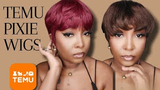 TEMU PIXIE WIGS REVIEW | #temu