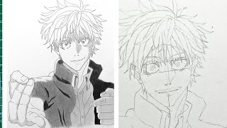 Cara Menggambar Gojo Satoru [Jujutsu Kaisen] | Drawing Anime - Step by Step