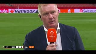 Sevilla 3 Manchester United 0 | Paul Scholes on Harry Maguire and De Gea