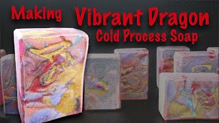 Making Vibrant Dragon Cold Process Soap