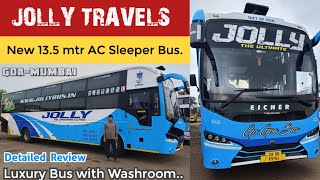 New AC Sleeper Bus | Jolly Travels| Mumbai to Goa Bus| Bus with Washroom #eicher #bus #luxury #volvo