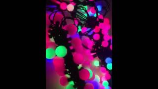 video of led ball string light