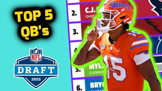 2023 NFL Draft: Ranking the Top 5 QB’s