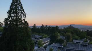 Todai-ji Temple: Sunset glow from the balcony of Nigatsu-do Hall