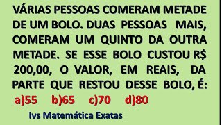 MATEMÁTICA QUESTÃO DE CONCURSOS E PROVAS. AULA 317. Ivs Matemática Exatas. Prof. Ivan Valdomiro.