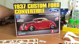 37 Custom Ford Convertible 1/24 Scale By Lindberg - Kit Review