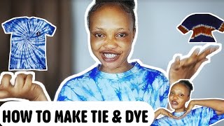 HOW TO TIE AND DYE "ADIRE"  : SPIRAL DESIGN TSHIRT/ WELL DETAILED TUTORIAL