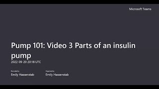 Pump 101 video 3: Parts of an insulin pump