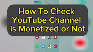 How to Check YouTube Channel is Monetized or Not?  #youtube #channel #monetization  2024