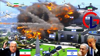 Israel Military Base of Jerusalem Badly Destroyed by Iranian Fighter Jets & Tanks- GTA 5