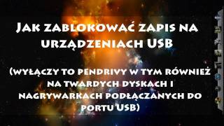 [HD] Jak włączyć blokade zapisu na portach USB.