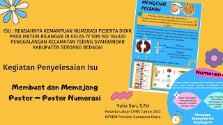 Laporan Aktualisasi Kegiatan 6 : Membuat dan Memajang Poster - Poster Numerasi