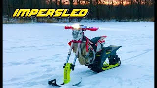 Раздал чутка бочком.Сноубайк Имперслед.Snowbike.