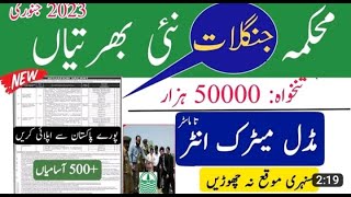 Forest Department Jobs| Mehkma  Janglat New Jobs 2023 in Pakistan Forestry Jobs 2023 Forest Guard