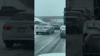 Jack Knifed Semi Highway Entrance Closed #roadclosed #badweather #snow #shorts