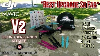 Master AirScrew V2 dji Mavic Air Stealth Propellers. Best Lower Noise Upgrade Ever !