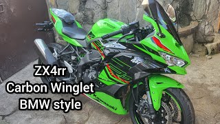 Kawasaki ZX4RR with BMW Winglet style.