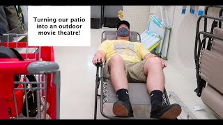 TURNING OUR PATIO INTO AN OUTDOOR MOVIE THEATRE! | SEARCHING FOR PATIO FURNITURE | FUN SHOPPING DAY!