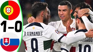 Portugal vs Slovakia 1-0 - Goals and Highlights 08/09/2023 💥 RONALDO & BRUNO