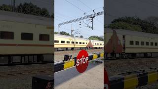 Ballia Dadar Express Passes Misrod Level Crossing #viral #shorts #youtubeshorts