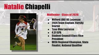 Natalie Chiapelli, Milford High School (Ohio) Class of 2026, Spring Season Highlights